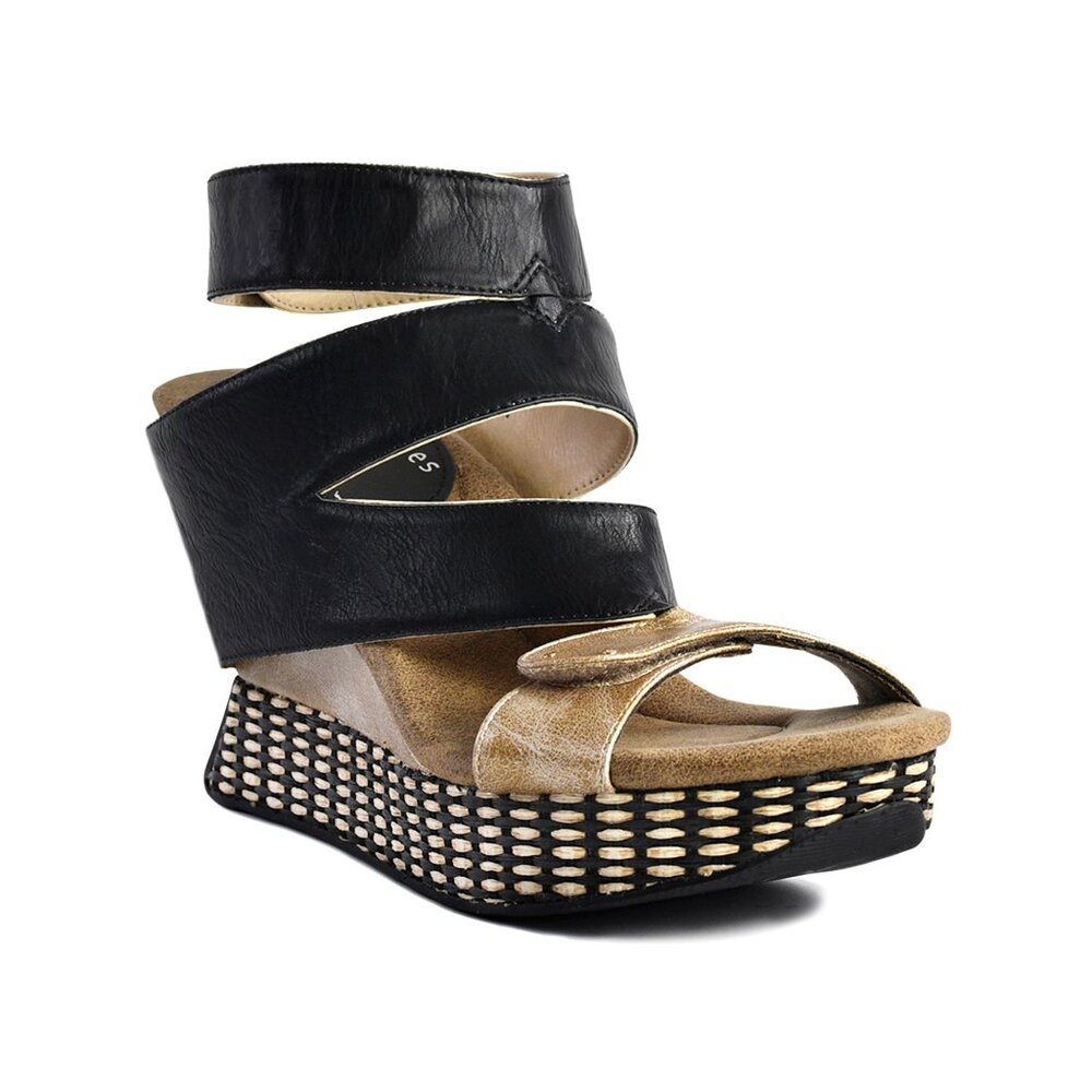 Raina - Cream flips to Black - Modzori 4 Way Reversible Sandal - Picture 5 of 14